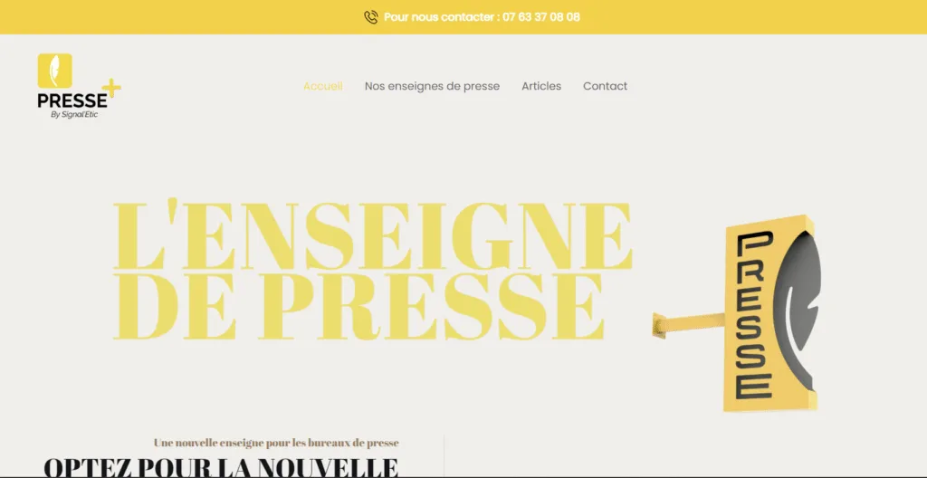 Réalisations 2 Accueil enseigne d epresse